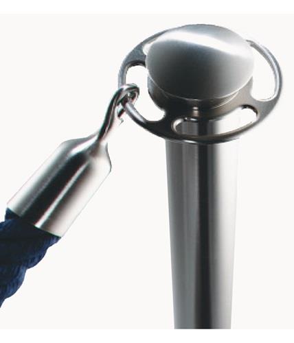 Absperrständer Kopfring f.4 Seilaufnahmen H950mm Pfosten CR pol.VIA GUIDE || VE = 1 ST