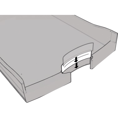 HAN Schubladenbox IMPULS 1013-50 DIN A4/C4 4Fächer offen ws/le