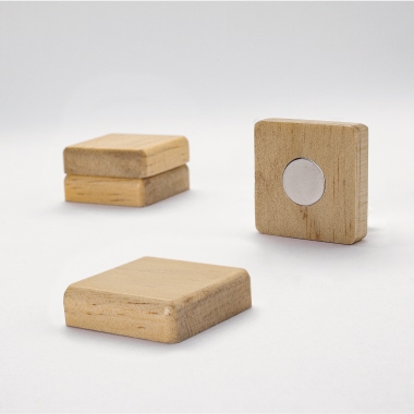 SIGEL Magnet BA211 Holz 33x33x9mm 4 St./Pack.