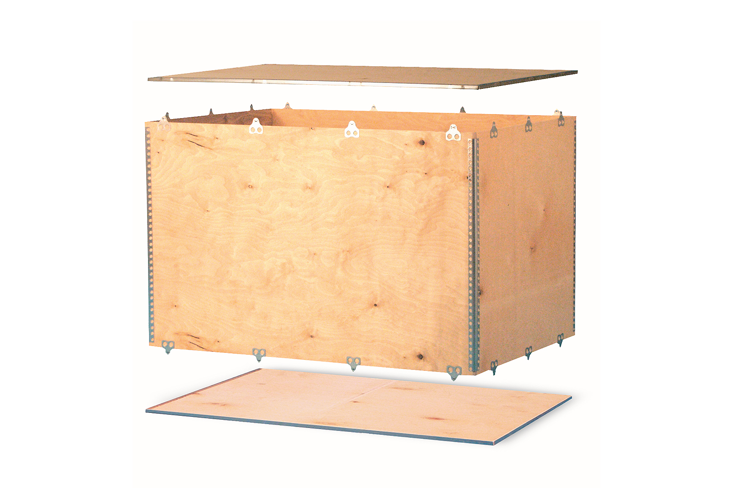 Holzfaltkiste, 3-teiliger Kleinbehälter | 400 x 300 x 380 mm (L x B x H) |