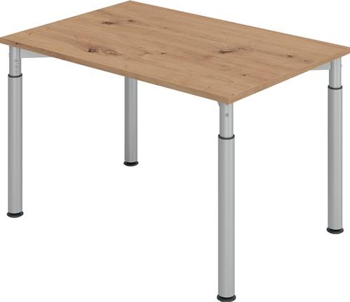 Schreibtisch Sero-H H680-820xB1200xT800mm Asteiche 4-Fuß-Gestell HAMMERBACHER || VE = 1 ST
