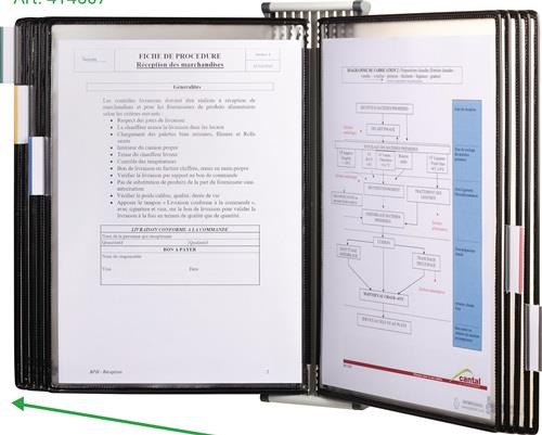 Wandhalter 10 Sichttafeln schwarz lackiertf.A4 TARIFOLD || VE = 1 ST
