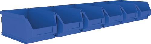 Sichtlagerkastenset H75xB602xT180mm STA verz.Sichtlagerkästen 6xMK5 blau MAUSER || VE = 1 ST