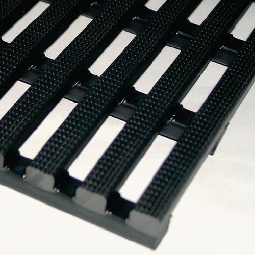 Industriematte Rl.10m L10000xB1000xS12,5mm fein gefräst schwarz PVC || VE = 1 RL