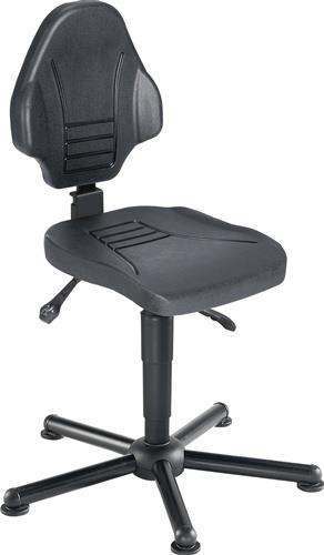 Arbeitsdrehstuhl W13 Bodengleiter Polyurethanschaum schwarz || VE = 1 ST