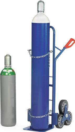 Stahlflaschenkarre f.Flascheninhalt 1x20-50l/1x11/33kg TPE-Bereifung Trgf.200kg || VE = 1 ST