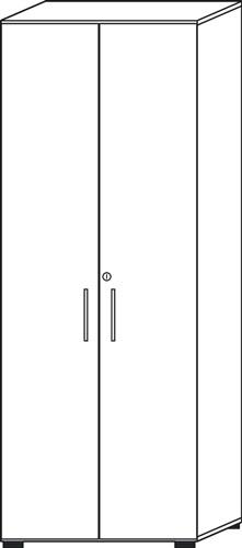 Schrank Teda-Z H2156xB800xT420mm graphit/weiß 6 OH 2 Türen zerlegt || VE = 1 ST