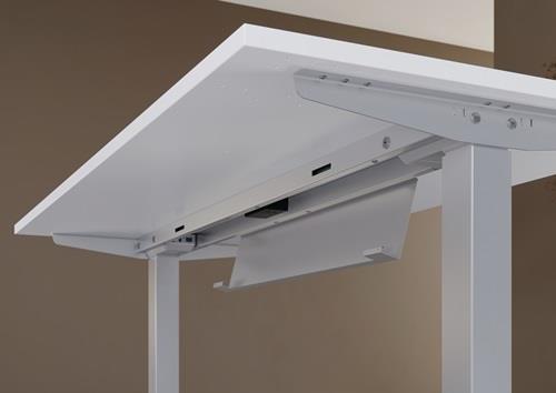 Schreibtisch H710-1200xB1800xT800mm weiss elektr.höhenv. || VE = 1 ST