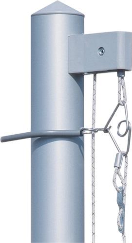 Fahnenmast H7mxD60/75mm Hart-Alu.elox.Hissvorrichtung Seil auß. || VE = 1 ST