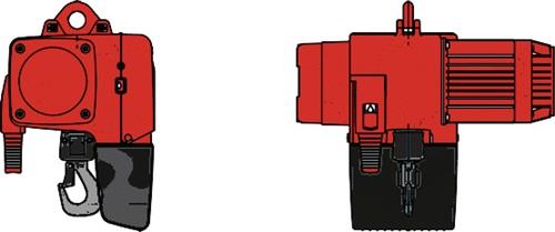 Elektrokettenzug Trgf.2000kg Haupthub 4 m/min FEM Gruppe 2m Bügelaufhäng.VETTER || VE = 1 ST