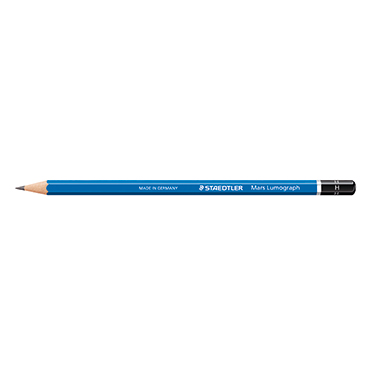 STAEDTLER Bleistift Mars Lumograph 100-H 17,5cm H Schaft blau