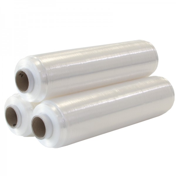Handstretchfolie, vorgedehnt, transparent, 8 µ | 420 mm x 600 lfm. | VE = 6 Stk.