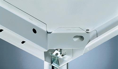 Großfachsteckregal H3000xB1300xT800mm Anbauregal ku.-besch.lichtgrau 6Stahlböden || VE = 1 ST