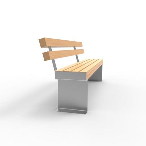 Parkbank BANK CUBE 80X100 DN/RL L2000xB615xH875mm Lärche 92kg natur MEILER || VE = 1 ST