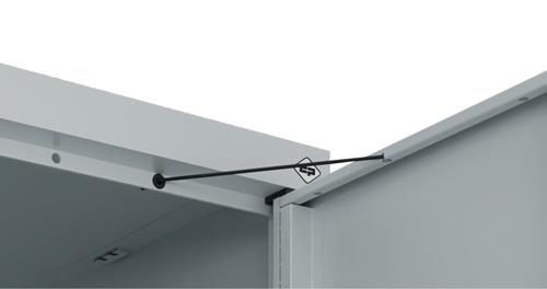 Garderobenschrank Evolo PLUS Bodengleiter 1200mm lichtgrau/enzianblau 3 Abt.C+P || VE = 1 ST