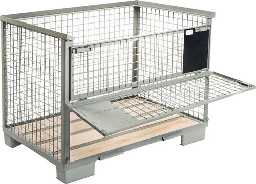 Gitterbox DB UIC 435.3 3000kg L1200xB835xH970mm lack.steingrau,RAL 7030 WERTH || VE = 1 ST