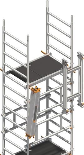 Fahrgerüst SoloTower Arbeits-B750xL1130mm Alu.Gerüsthöhe 5370mm 2 kN/m² LAYHER || VE = 1 ST