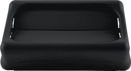 Deckel PE schwarz B297xT521mm f.Wertstoffsammler 60/87l Schwingdeckel RUBBERMAID || VE = 1 ST