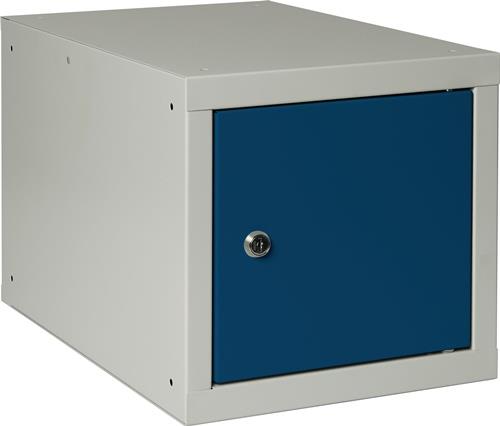 Schließfachschrank lichtgrau,RAL 7035/enzianblau,RAL 5010 H450xB450xT450mm || VE = 1 ST