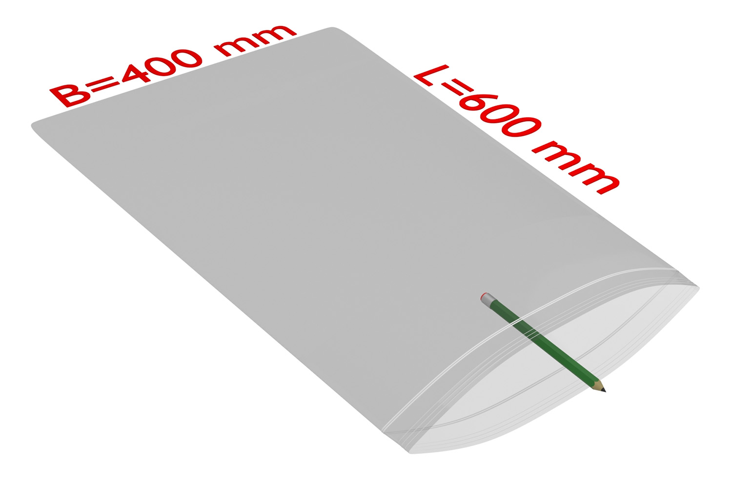 PE-Druckverschlussbeutel, 400x600mm, 50µ,transparent / Inhalt à VE = 500