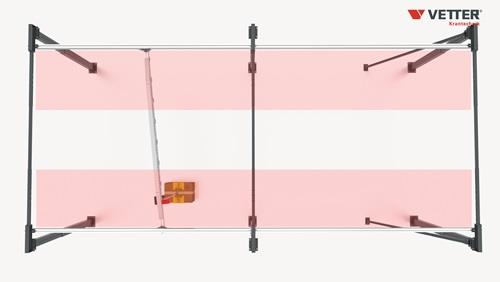 Zweischienenportalkran ErgoLine® Aluminium/Stahl Trgf.500kg Bau-H.2899-4264mm || VE = 1 ST