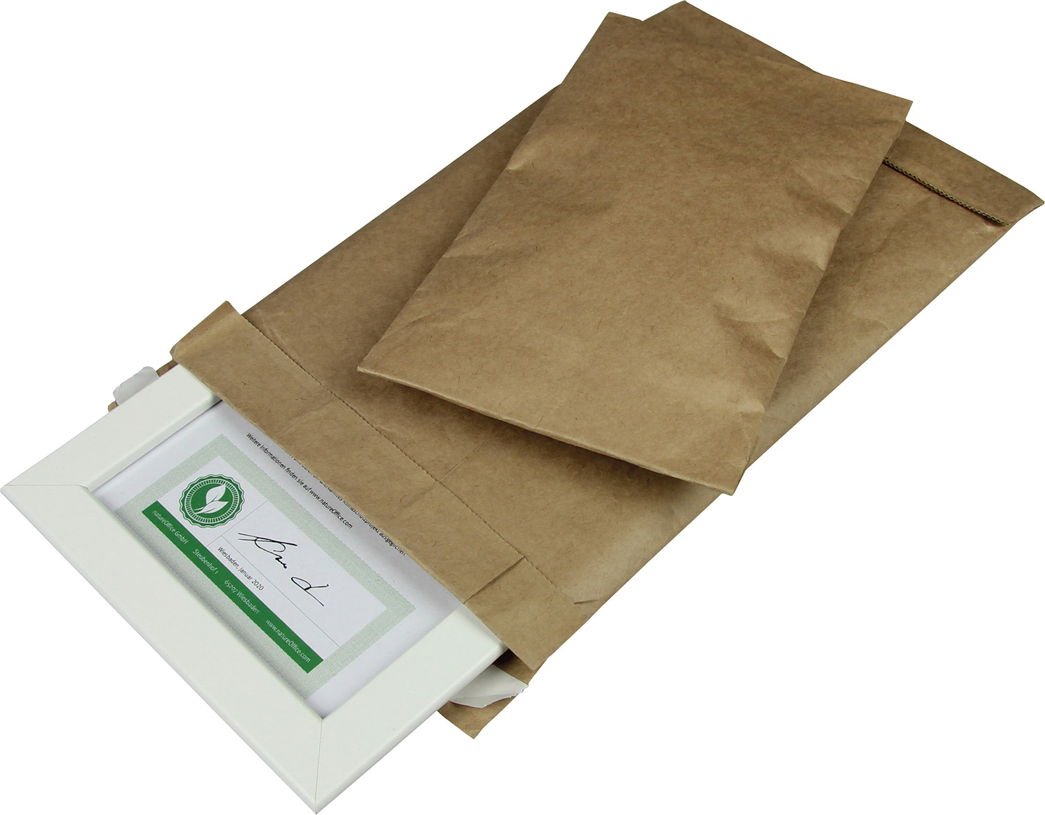 Papierpolstertasche, braun, Innenmaß: 195 x 280 mm | 210 x 280 mm (Offene Seite x L) Außenmaß | VE = 100 Stk.