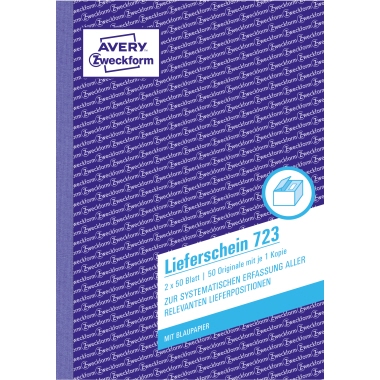 Avery Zweckform Lieferschein 723 DIN A5 2x50Blatt