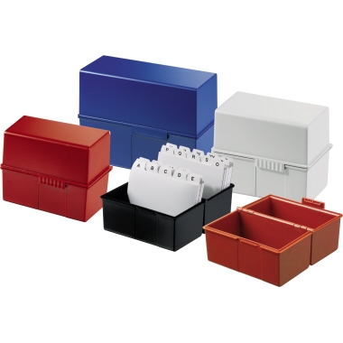 HAN Karteikasten 976-14 DIN A6 quer max. 400Karten PS blau