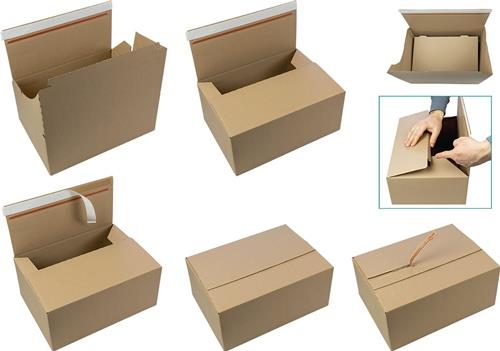 Automatikkarton Wellpappe L237xB140xH147mm einwellig braun || VE = 10 ST