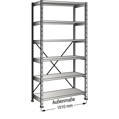 SCHOLZ Steckregal 461103 Grund 1.000x2.280x600mm 6OH vz