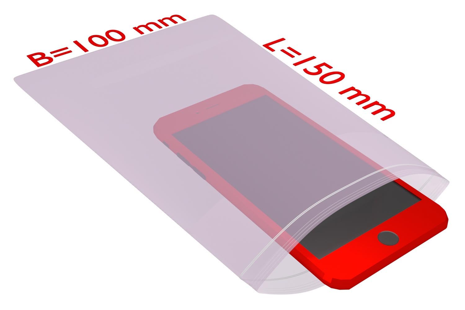 PE-Flachbeutel, antistatisch, mit Druckverschluss, 100 µ | 100 x 150 mm (Offene Seite x L) | VE = 200 Stk.