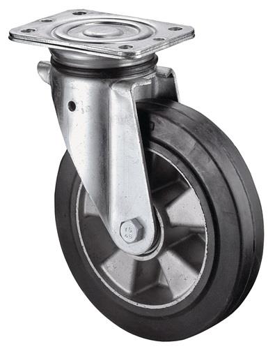 Schwerlastlenkrolle D.160mm Trgf.300kg Gum.138mm 110mm BS ROLLEN || VE = 1 ST