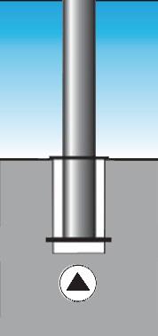 Sperrpfosten VA natur D.102mm m.Bodenhülse m.Abschlusskappe URBANUS || VE = 1 ST