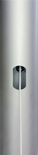 Fahnenmast H9mxD90mm Hart-Alu.elox.m.Drehausleger Hissvorrichtung innenl. || VE = 1 ST