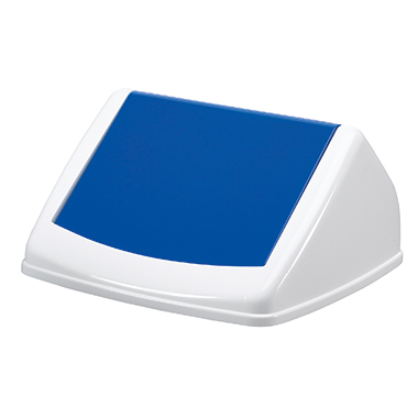 DURABLE Abfalleimer DURABIN FLIP VEH2012036 36,6x74,7x32cm weiß/blau