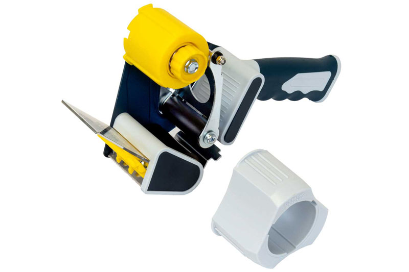 Premium-Handabroller 'Twin Core' | für 50 mm Rollenbreite, 50 und 76 mm Rollenkern, mit Sicherheitszahnmesser |