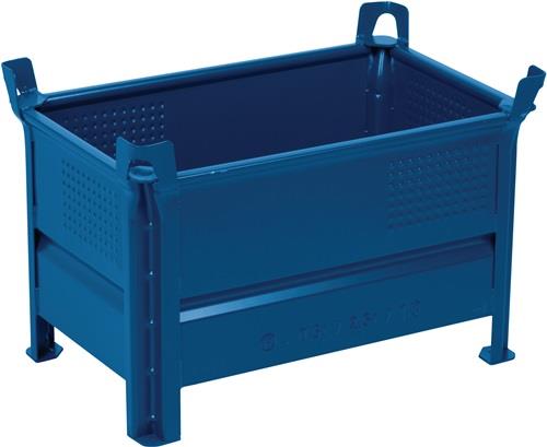 Leichtbaubehälter L1200xB800xH600mm enzianblau Vollw.m.Füßen Trgf.500kg || VE = 1 ST