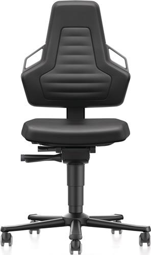 Arbeitsdrehstuhl Nexxit Rl.Supertec-Gewebe schwarz Grifffarbe grau 450-600mm || VE = 1 ST