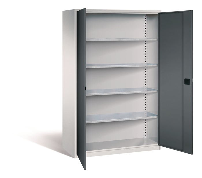 Großraumschrank H1950xB1200xT400mm 4 Fbd.lichtgrau/anthrazitgrau