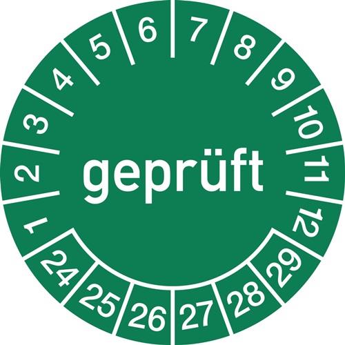 Mehrjahresprüfplakette D.30mm gepr.2024-2029 Folie Btl.a 100 St. || VE = 1 BT
