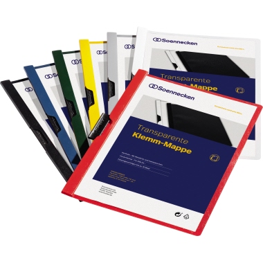 Soennecken Klemmmappe 3320 DIN A4 bis 30Blatt PVC schwarz