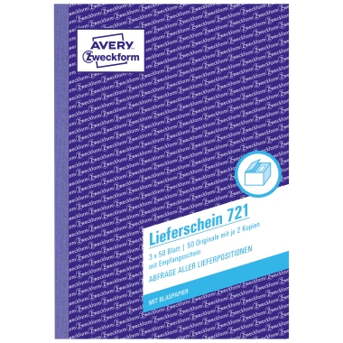 Avery Zweckform Lieferschein 721 DIN A5 3x50Blatt