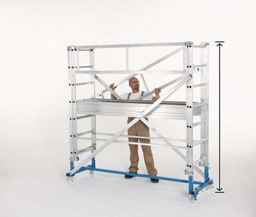 Fahrgerüst Arbeits-B800xL2300mm Alu.Gerüsthöhe 2310-3520mm 2 kN/m² || VE = 1 ST