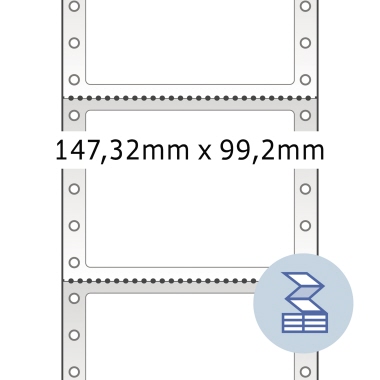 HERMA Endlosetikett 8292 147,32x99,2mm weiß 3.000 St./Pack.