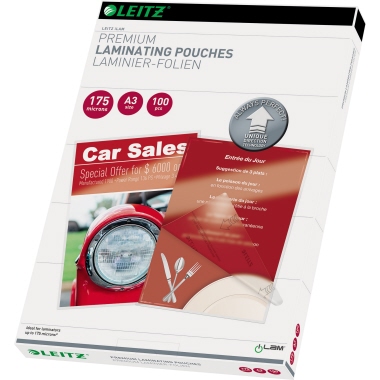Leitz Laminierfolie A3 UDT 74900000 175mic glasklar 100 St./Pack.