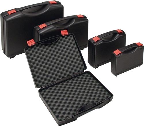 Ku.-Koffer L235xB185xH48mm PP 1 Griff m.Schaumstoffeinlage schwarz || VE = 1 ST