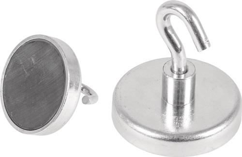 Kraftmagnet D.47mm verzinkt,m.Hak.5St./Karton EICHNER || VE = 1 KT