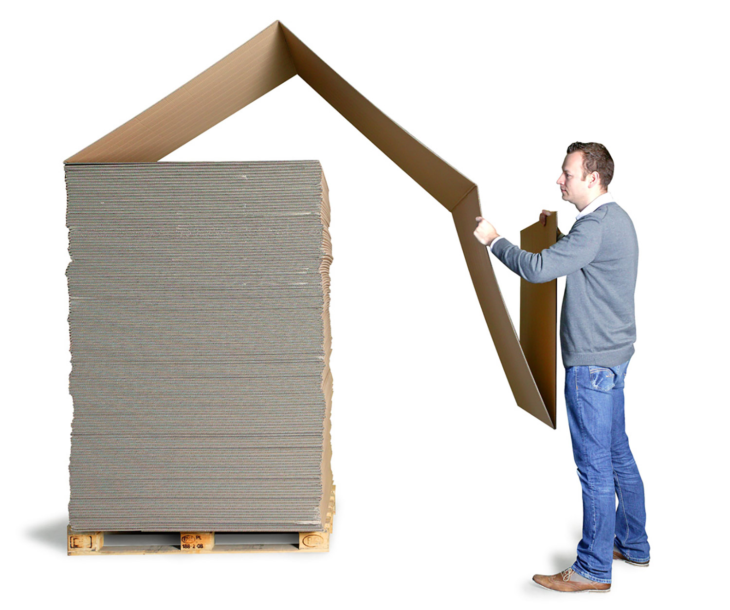 Endloswellpappe | 1000 mm x 302 lfm. (B x L) Innenmaß | VE = 300 Stk.