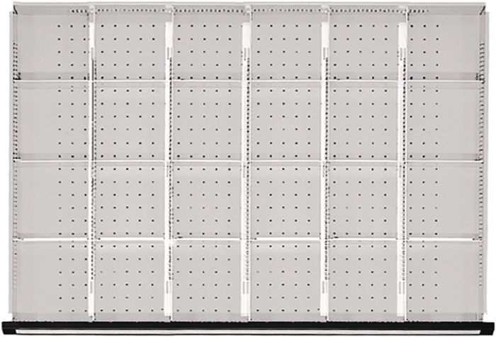 Schubladenunterteilungsmaterial Front-H90mm 5Längs-/18Quertr.-W.f.1060mm TECWERK
