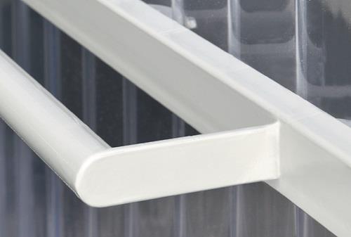 Unterstand H2360xB1720xT1550mm STA verz.u.besch.grauweiß Well-Polycarbonat WSM || VE = 1 ST